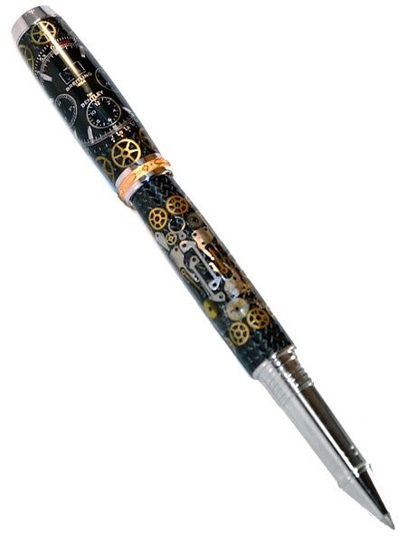Artisan Crafted Collectable Pen made with a Breitling dial and assorted gears, cogs, screws and bridges #WPP302RB
