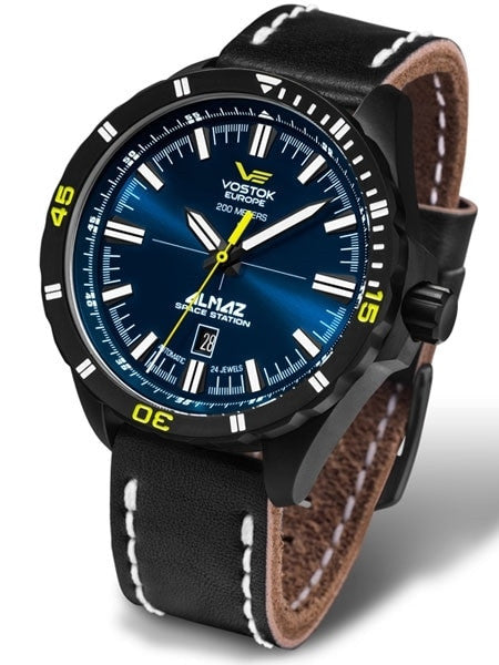 Vostok-Europe Almaz 24-Jewel, Automatic Watch with Black PVD Case #320C257
