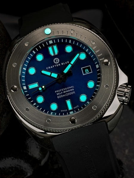 Crafter Blue Swiss Made 600-Meter Hyperion Ocean Diver with Swiss Automatic Movement  #HOSS002SB-R