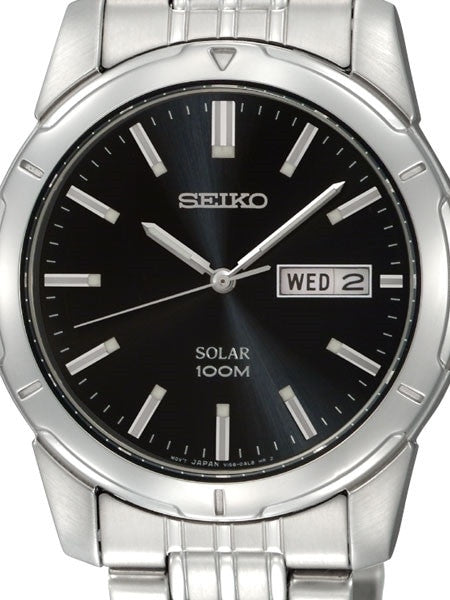 Seiko Core Series Solar Watch with 40mm Stainless Steel Case and Bracelet #SNE093