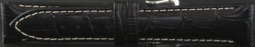Black Alligator-Grain Strap with white contrast stitching #RB9-21430
