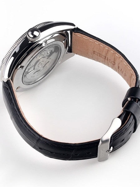 Seiko Military Field 24-Jewel Automatic Watch with 43.5mm Case, Leather Strap #SRP715