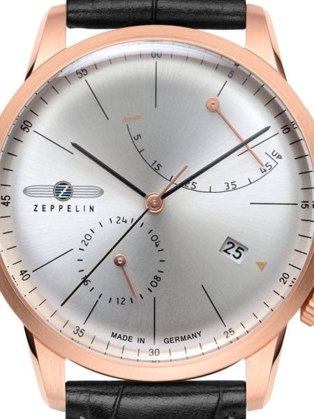Graf Zeppelin LZ129 Flatline Automatic Watch with Power Reserve #7368-4