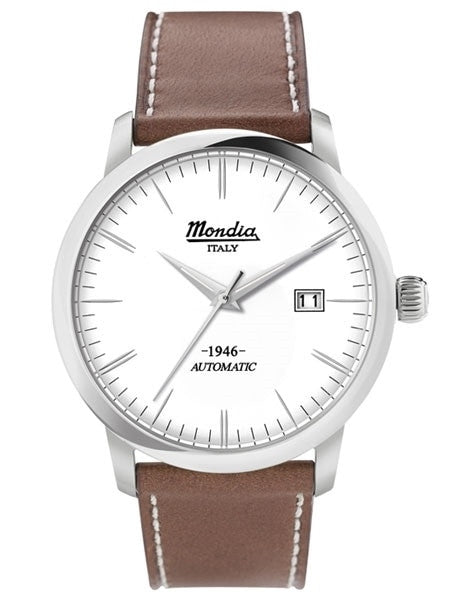Mondia 1946 Heritage Automatic Watch with White Dial #MI773SS-01SL-CP