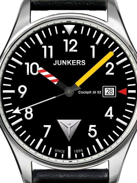 Junkers Cockpit JU52 Series Pilot Watch with Aviator Instrument Hands #6144-3