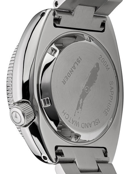 Islander Black Dial Automatic Dive Watch with AR Double Dome Sapphire Crystal, and Luminous Ceramic Bezel Insert #ISL-30