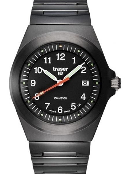 Traser Trooper Black PVD Coated Steel Case and Bracelet Watch P5904.356.35.11