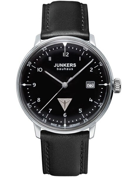 Junkers Bauhaus Swiss Quartz Watch with Domed Hesalite Crystal #6046-2