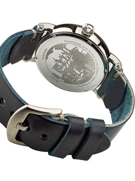 Brillier 43mm Americana Chapter 2 Railroad Automatic Watch with Horween Leather Strap #BR-12