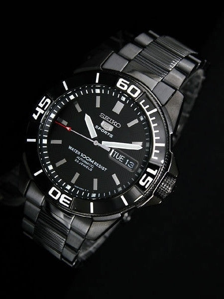 Seiko 5 Sports Automatic Black Watch with Matching Bracelet #SNZE13K1