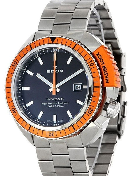Edox Hydro-Sub Swiss Quartz Dive Watch with Edox MasterLock  #53200-3OM-NIN