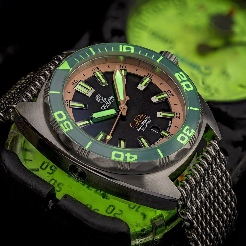 Ocean Crawler Core Diver Swiss Automatic Watch with AR Sapphire Crystal #CD-V3-1323