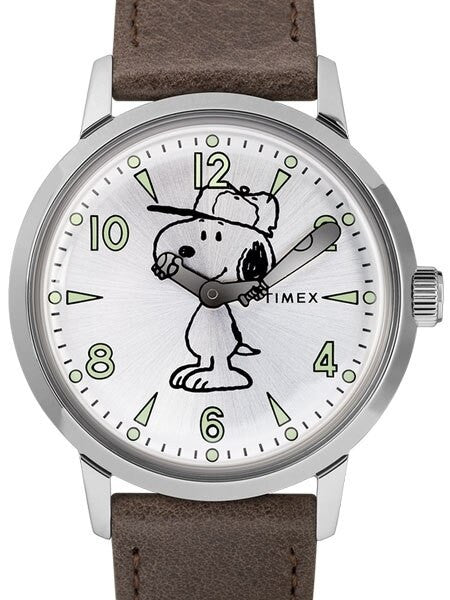 Timex 40mm Welton Quartz Watch with Snoopy Baseball Themed Dial #TW2R94900VQ