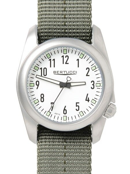 Bertucci Ventara Stainless Steel Field Watch with a DX3 Nylon Strap #11069
