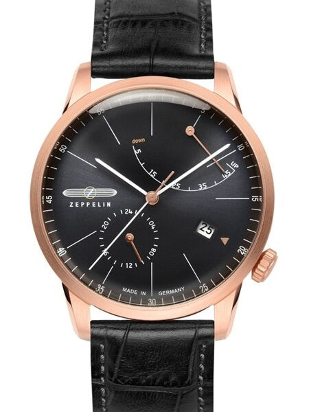 Graf Zeppelin LZ129 Flatline Automatic Watch with Power Reserve #7368-2