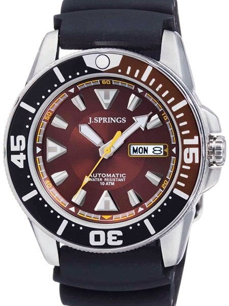 Islander J. Springs Automatic 21-Jewel Sport Dive Watch with Day and Date, Brown Dial #BEB091, photo 1 of 7