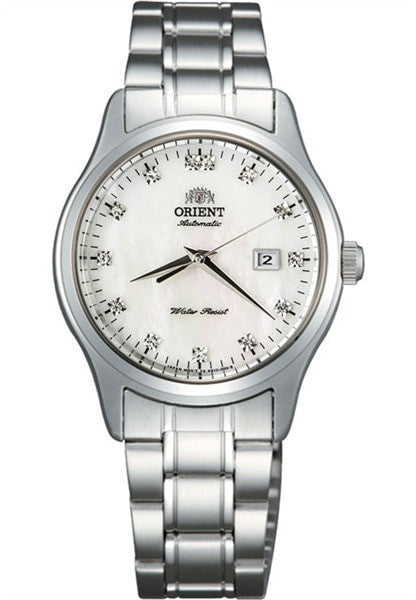 Orient Charlene Women's Automatic Dress Watch with MOP Dial and Crystal Hour Markers #NR1Q004W