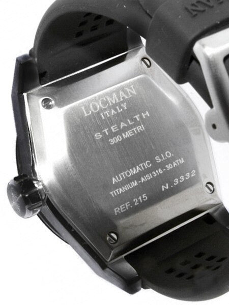 Locman Stealth 300 Meter Automatic Dive Watch with 46mm Black PVD Case #215BKPVBKSTBKR