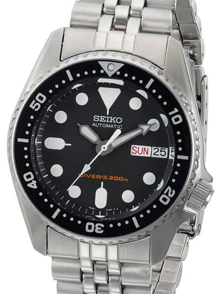 Scratch and Dent - Seiko Black Automatic Dive Watch with Stainless Steel Bracelet #SKX013K2 10