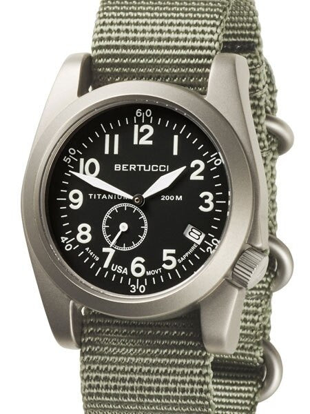 Bertucci  A-11T Americana Titanium Watch with Defender Drab Nylon Strap #13334