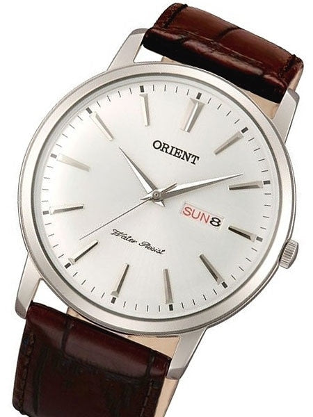 Sratch and Dent - Orient Capital Quartz Analog Dress Watch with Day and Date Window #UG1R003W-SND1
