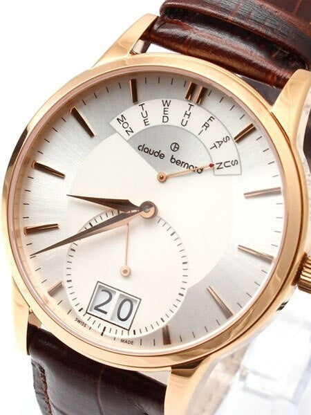 Claude Bernard Unique and Stylish Big Date and Pointer Day Watch #34004-37R-AIR
