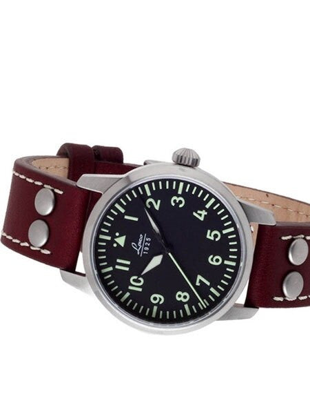 Laco 36mm Osaka Type A Dial Automatic Pilot Watch, New Sapphire Crystal #861798