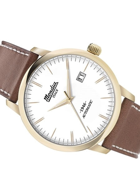 Mondia 1946 Heritage Automatic Watch with White Dial #MI773GP-01SL-CP