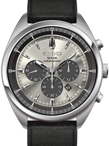 Seiko Recraft Solar Quartz Chronograph with Stop-Watch and 24-hour Sub-Dial  #SSC569