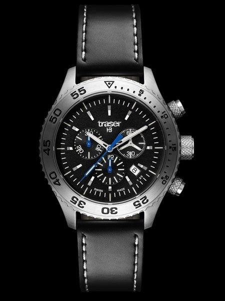 Traser Swiss Made Aurora Chronograph Watch with 46mm SS Case #106832
