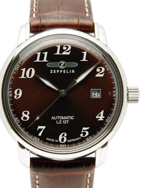 Graf Zeppelin Automatic, Date Watch with Radiant Brown Dial #7656-3