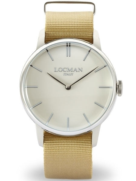Locman 1960's Collection Sporty Quartz Dress Watch with 41mm Case #0251V05-00AVNKNH
