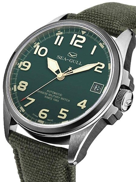 Sea-Gull 44mm Automatic Military Field Watch with Sapphire Crystal #D813.581