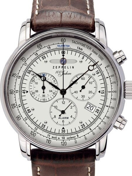 Graf Zeppelin Swiss Quartz Chronograph Watch with Alarm Function #7680-1