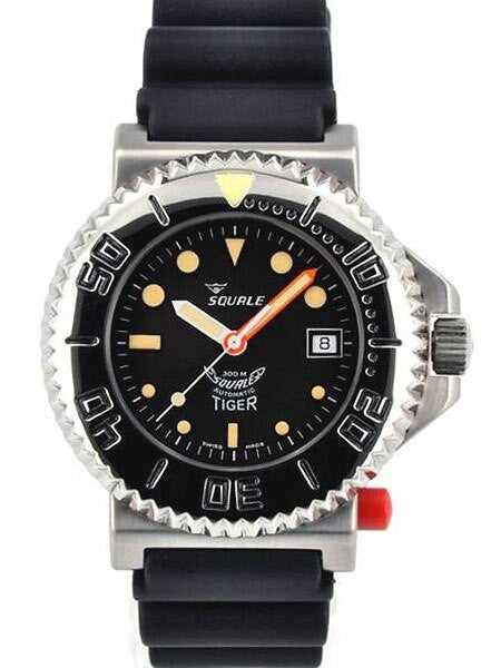 Squale Vintage Swiss Automatic Dive watch with Locking Bezel #Tiger-064-BK