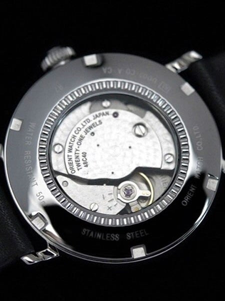 Orient Monarch Hand Winding Watch with White Dial and Power Reserve Indicator #DD03003Y