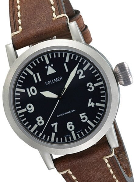 Vollmer V2 Vortac 44mm Swiss COSC Certified Chronometer on a Hirsch Liberty Strap