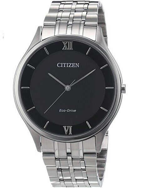 Citizen Ultra-Thin Stiletto Eco-Drive Dress Watch with Black Dial and Sapphire Crystal #AR0071-59E