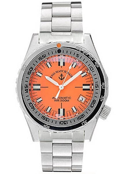 Zeno Army Dive Watch with Orange Dial and Swiss ETA Automatic Movement #465N-A5M