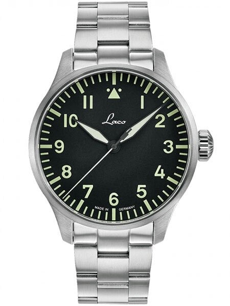 Laco 42mm ROM Type A Dial Automatic Pilot Watch, Sapphire Crystal #861895
