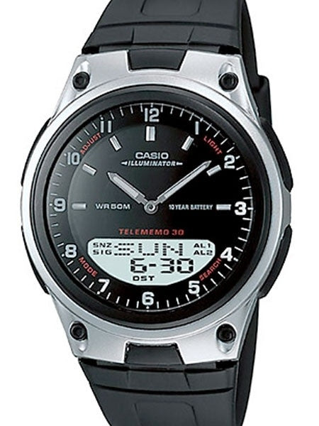 Casio Sports Analog-Digital Dual Time Watch with World Time #AW-80-1AV