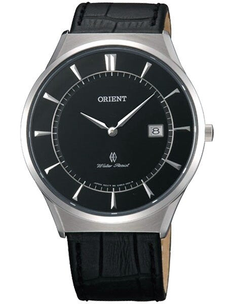 Orient Palmer Quartz Dress Watch with Sapphire Crystal and Leather Strap #GW03006B