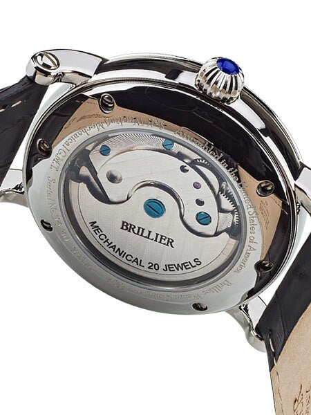 Brillier GMT Dual-Time Watch with 38mm Case Size and Onion Crown #BR-02