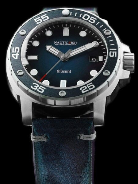 Nauticfish German Made 1000 Meter Automatic Pro Divers Watch with AR Sapphire Crystal #Thusunt-blao
