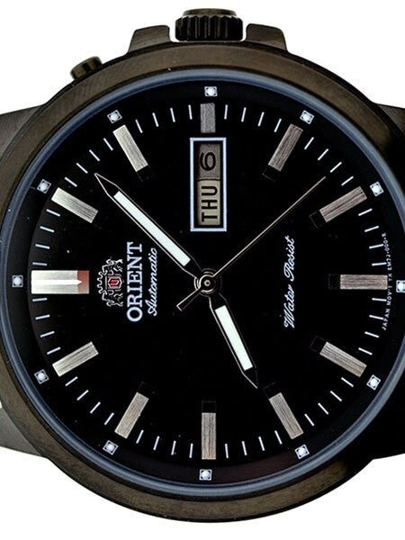 Orient 42mm PVD Starfish Day and Date Automatic Watch with Black Dial #EM7J001B