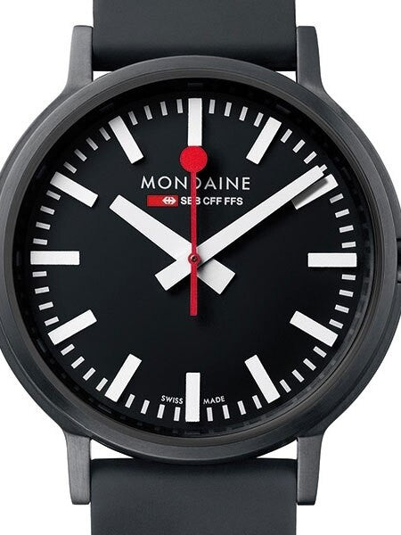 Mondaine Railways Stop2Go Swiss Quartz Watch with a 41mm Black PVD Case, Sapphire Crystal #A512-30358-64SPB