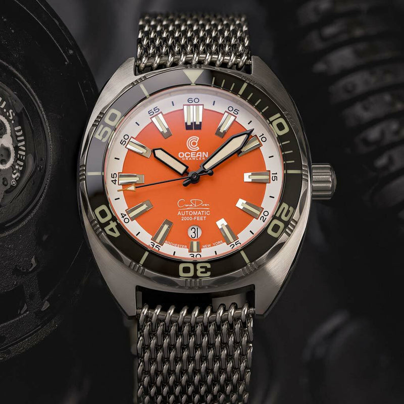 Ocean Crawler Core Diver Swiss Automatic Watch with AR Sapphire Crystal #CD-V3-1322