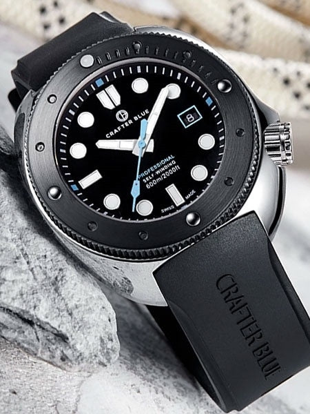 Crafter Blue Swiss Made 600-Meter Hyperion Ocean Diver with Swiss Automatic Movement  #HOSS001B-B-R