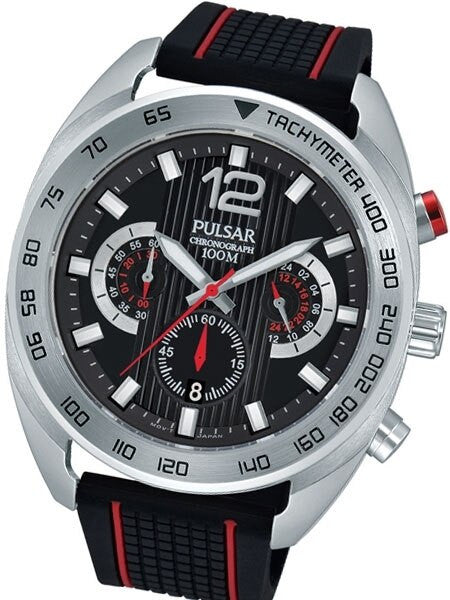Pulsar Quartz Chronograph Watch with Stopwatch and 24-Hour Sub-Dial #PT3633