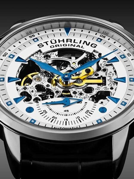 Stuhrling Executive Semi-Skeleton Automatic Watch with 44mm Case #133.33152